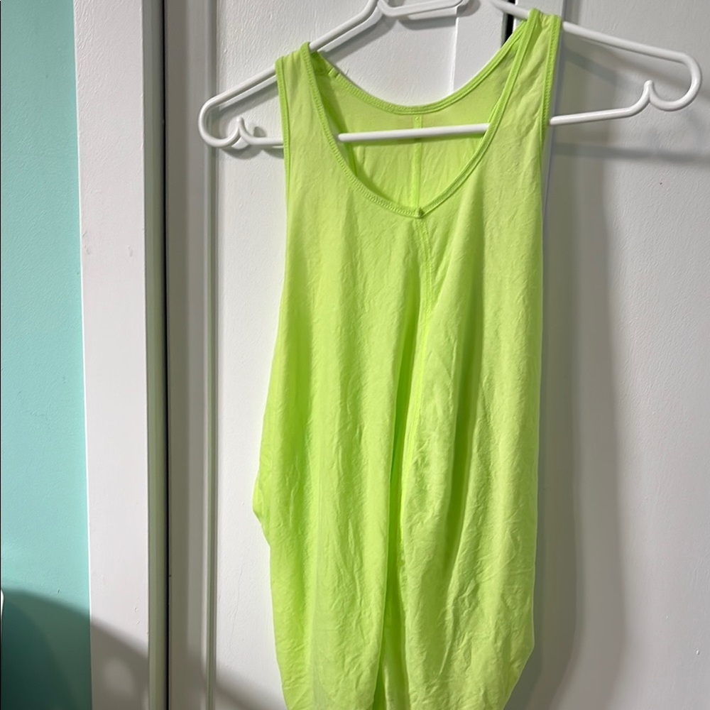 Green Sleeveless Relaxed Tank Top